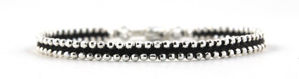 Sparkling Teenie Crossroads Bracelet in Sterling Silver - CJK Jewelry - 1