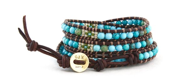 Fiesta 4 Wrap Bracelet in Turquoise - CJK Jewelry - 2