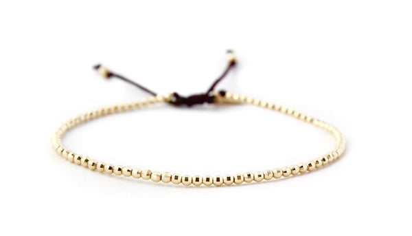 Teenie Seeds of Love Slip Tie Bracelet in 14k Gold