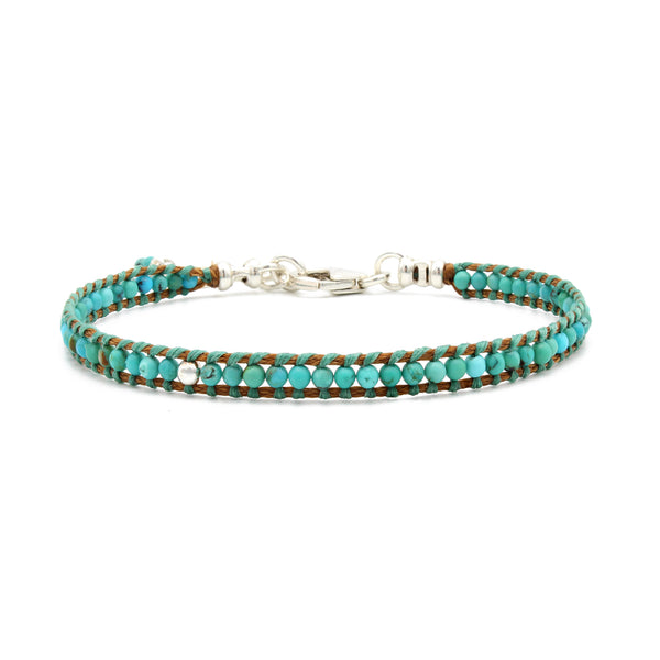 turquoise wrap bracelet - cjk jewerly 