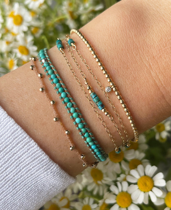 turquoise bracelet wrist stack 
