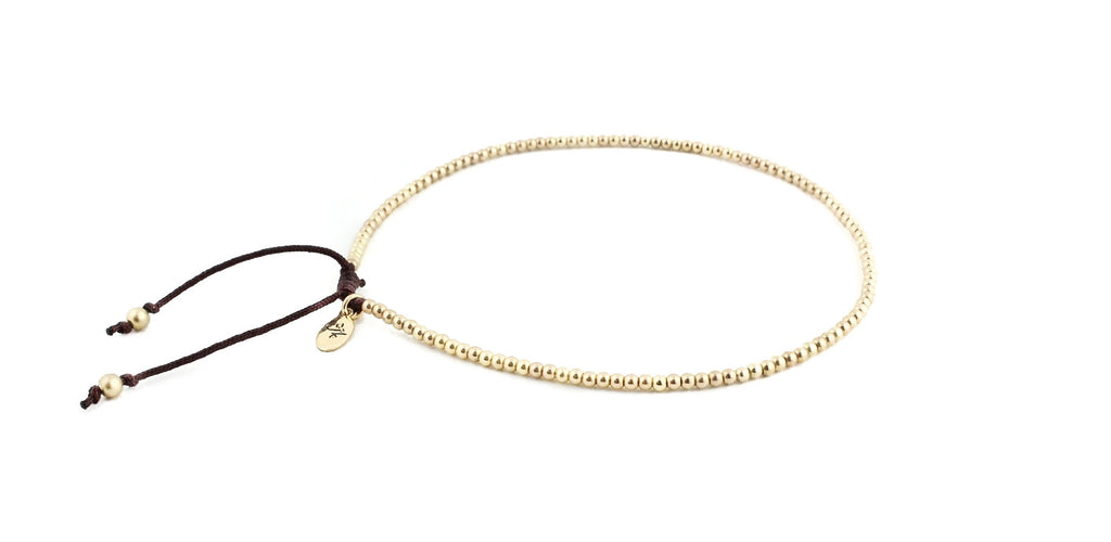 Seeds of Love Slip Tie Anklet in 14k Gold Fill