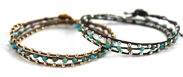 Teenie Gemstone Wrap in Turquoise Mix - Wrapped