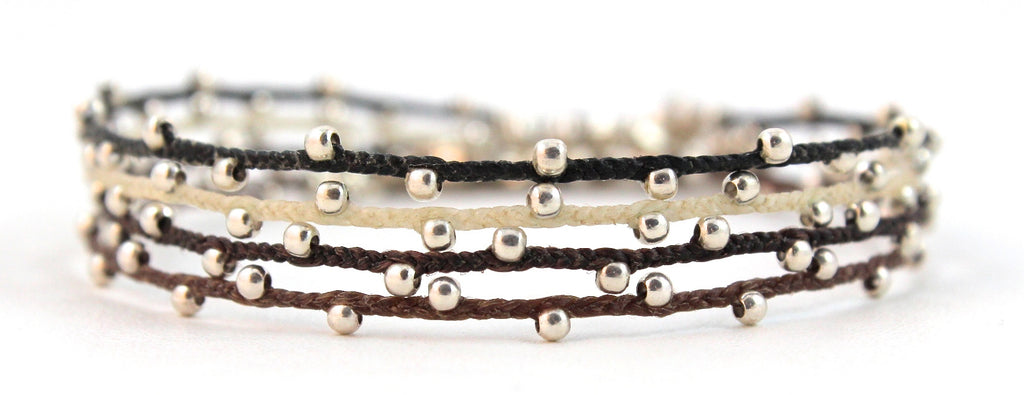 ブレスレット LESS IS MORE silver beads necklace Teenie Less is More Bracelet in Sterling | CJK Jewelry